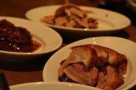 Roast duck plates Shanghai China